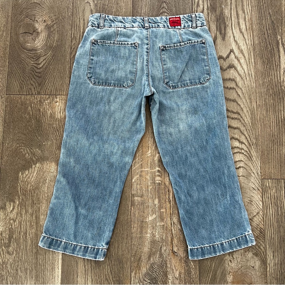 AMERICAN EAGLE AE Vintage Cropped Patch Pocket Denim Jeans Size 6 - Picture 2 of 10